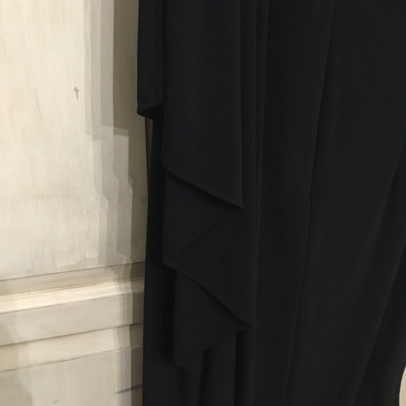 Vintage Cache Women’s One Shoulder Draped Black Formal Cocktail Dress Sz 8 EUC - Picture 3 of 6